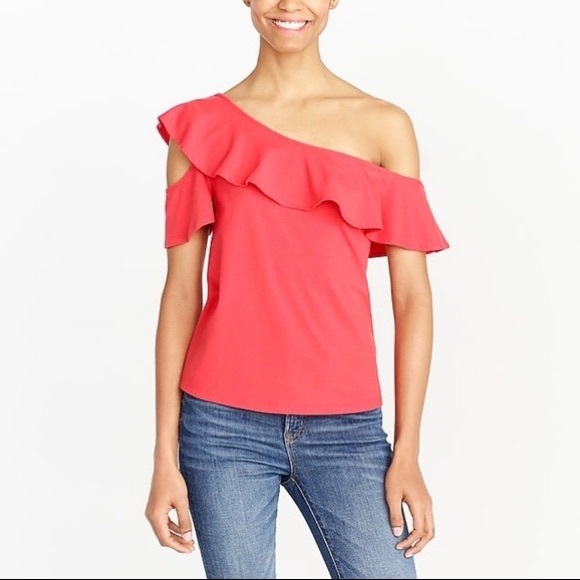 J crew | NWT Black Ruffle Off the Shoulder Top - Picture 7 of 7